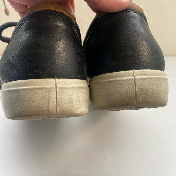 ECCO Danish Soft 7 Design Women’s Black Athletic Leather Sneaker EU 38 US 7 - Picture 9 of 15